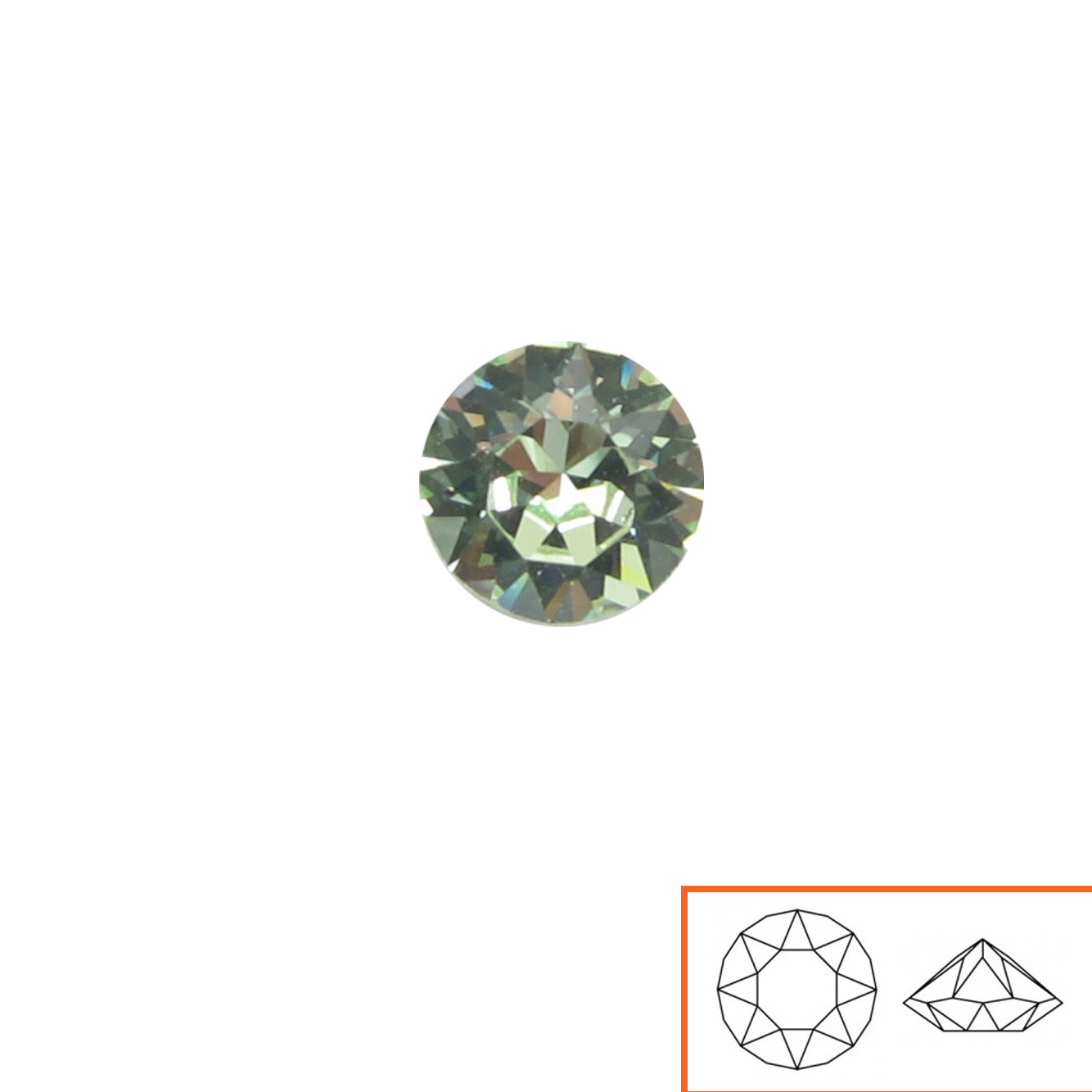 Chaton Swarovski (1088) SS39 (8 mm) - 144 pz Chrysolite F