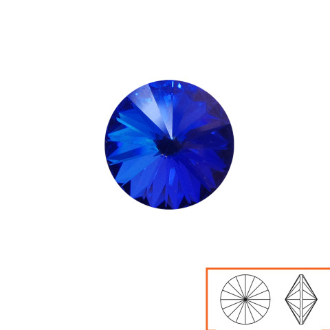 Rivoli Swarovski (1122) 12 mm - 24 pz Crystal Bermuda Blue F