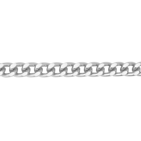 Groumette Diamat. 2Lati in Alluminio 12x8mm fl2,5mm 10mt Argento