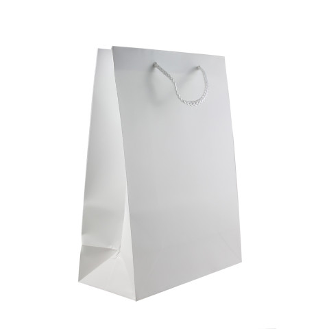 Shopper Carta Opaca L22xH29 - P10 cm 12pz Bianco