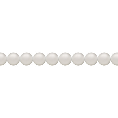 Sfera in Resina Ã¸12mm foro 2,6mm~40cm 37pz Perlato Satinato Bianco