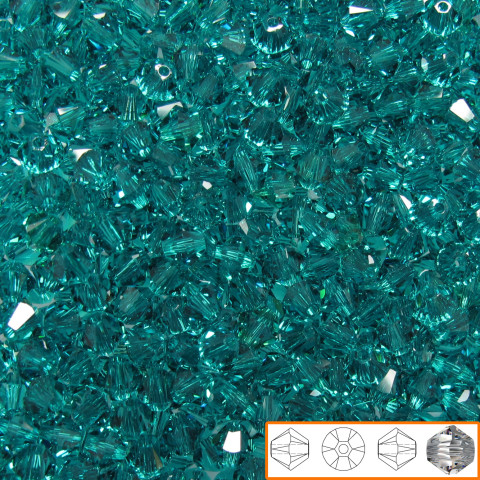 Bicono Swarovski 4 mm - 144 pz Blue Zircon