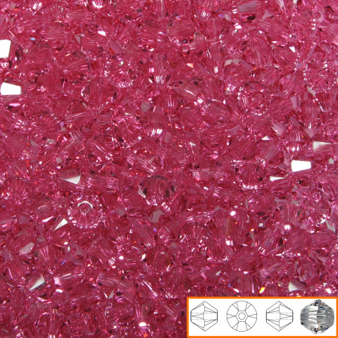 Bicono Swarovski 4 mm - 144 pz Rose