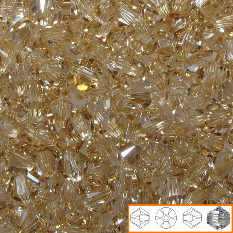 Bicono Swarovski 6 mm - 60 pz Crystal Golden Shadow