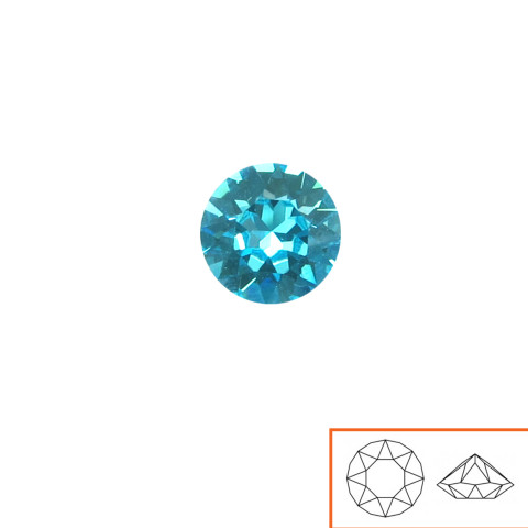 Chaton Swarovski (1088) SS39 (8 mm) - 144 pz Light Turquoise F