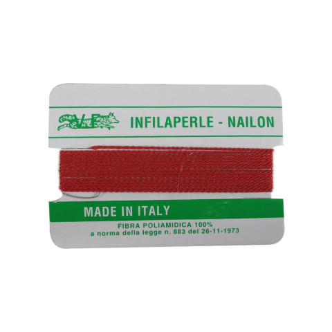 Infilaperle 5° mis. ø 0,70mm - 6crt da 2mt (12mt) Rosso