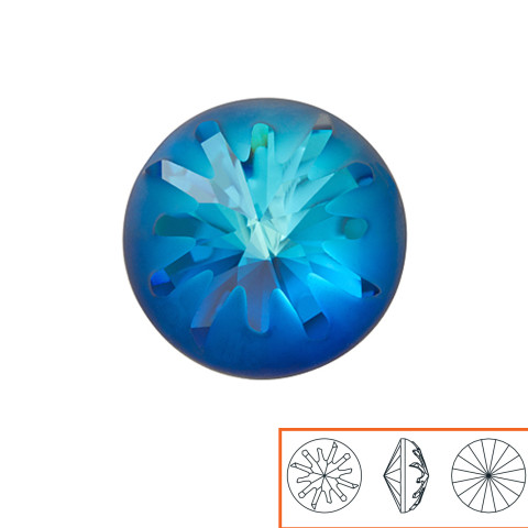 Sea Urchin (1695) 14 mm Crystal Bermuda Blue F